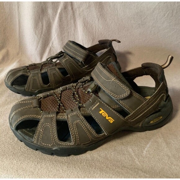 Teva Other - Teva Men Forebay Fisherman Sport Hiking Sandals Size 10 Brown Fishing Camping